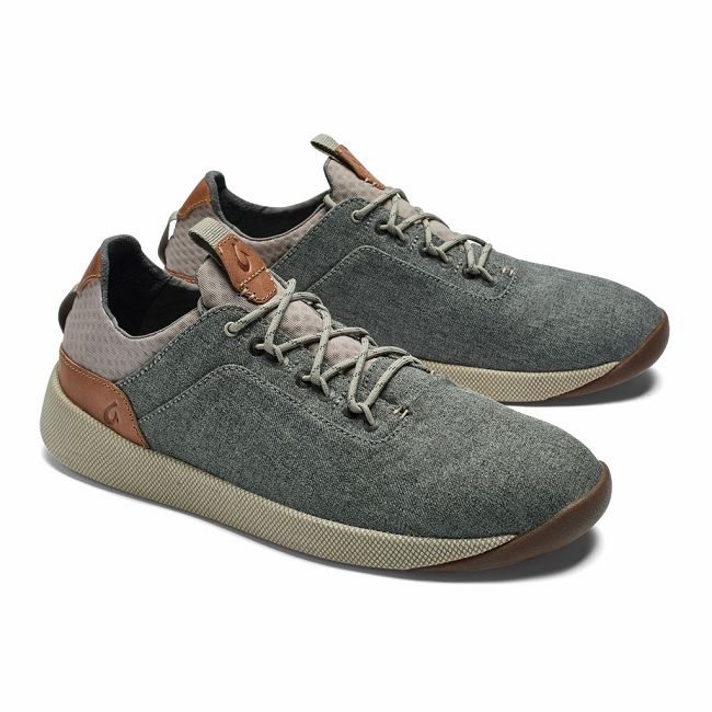 Zapatos Olukai Nanea Lī - Zapatillas Hombre Grises 20487-561